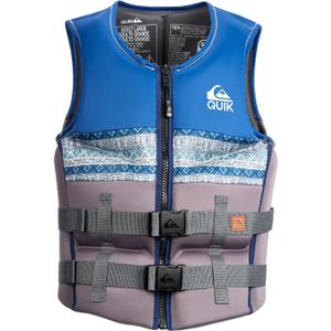 QUIKSILVER Men's Life Jacket, USCG and Transport Canada Approved Type III PFD, UV Resistant Life Vest for Adults, for Jet Skiing Wakeboarding Waterskiing Rafting Windsurfing Watersports, Medium