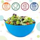 PLASKIDY Plastic Bowls Set of 12 Kids Bowls - 24 Oz Microwave & Dishwasher Safe, BPA Free, Brightly Colored for Cereal, Soup, Snack, Fruit or Salad