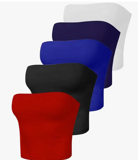5 Piece Tube Tops Medium