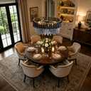 10-Light Large Smoke Gray Crystal Chandeliers 24" Dining Room Light Fixture 5 Tiers Gold and Black Crystal Chandelier Round Pendant Light for Kitchen Island Living Room Bedroom Entryway Foyer, Smoke Gray 10-Light D 23.6 inch