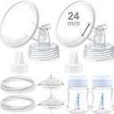 Maymom Pump Parts Compatible with Spectra S2 S1 Replacement Kit for Spectra Pump Parts 24 mm Flange Duckbill Valve Tube Bottle Backflow Protector, Not Original S2 S1 Accessories