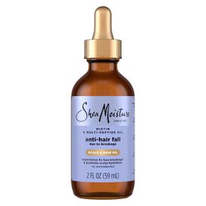 Shea Moisture Scalp & Hair Oil Anti-Hair Fall for Healthy Looking Hair and Moisturized Scalp, with Biotin & Multi-Peptide ScalpBoost Technology, 2 oz (2 Fl Oz (Pack of 1)