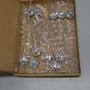 Sawysine 48 Pcs Disco Balls Cocktail Stirrers Plastic Round Top Swizzle Sticks Mirror Disco Ball Stir Sticks Decorative Straws Drink Stirrers for 1970s Party Home Bar Coffee Shop Use(Clear)