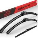 BERG REGEN 26"+20" Windshield Wiper Blades with 14" Rear Automotive Replacement Set for Chrysler Pacifica 2017-2020 2021 2022 2023 2024,Voyager 2020 2021 2022 2023 2024– Genuine OEM Quality (Set of 3)