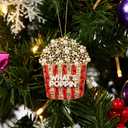 Christmas Popcorn Ornaments,Food Popcorn Ornament Hanging Ornaments for Christmas Tree Decor,Keepsake Gifts for Sisters Mom Grandma Women