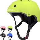 Kids Helmet, Toddler Adjustable Kids Ages 3-8 Years Old Boys Girls Multi-Sports Safety (Green) S