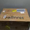 Huuger Nightstand with Charging Station, USB-C Port, Fluted Night Stand Set of 2, Bed Side Table with Drawer, Solid Wood Feet, Open Storage, End Table with Raised Edge, for Bedroom, Natural