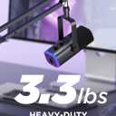 InnoGear Boom Arm Microphone Mic Stand for Blue Yeti HyperX QuadCast SoloCast Snowball Fifine Shure SM7B and Other Mic, Black