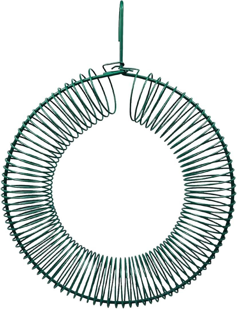 Peanut Bird Feeder, Hanging Feeder Round Metal Whole Wild Bird Feeder with Hanging Hook for Outdoor Birds and Squirrels Feeding Rust & Proof