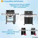 Grill Parts for Weber Genesis II 300 Series, 66032 Flavorizer Bars and 66040 Heat Deflector 67489 Burner Kit for Weber GS4 Genesis II 310 Grills for Weber Genesis GS4 Parts