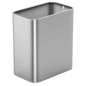 Cesun Small Bathroom Trash Can 2.1 Gallon Wastebasket, Modern Metal Garbage Can Office Waste Basket, Silver Stainless Steel Trash Bin for Bedroom, Home Office, Toilet, rv, Near Desk, Under Sink