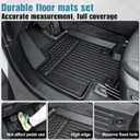 Floor Mats Cargo Mat with Backrest Mat for 2024 2025 2026 Toyota Grand Highlander 7 Seat Car Mat Accessories, All Weather TPE Cargo Liner Trunk Mat (Grand Highlander-Full Set)