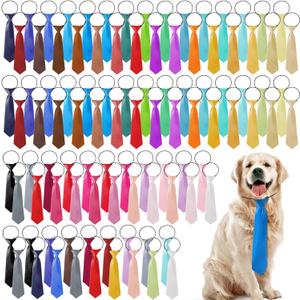 Newcotte 110 Pcs Large Dog Ties Bulk Adjustable Dog Neck Ties Collar Grooming Neckties for Girl Boy Pets Gift Favor(Classic)