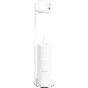Toilet Paper Holder Stand,Toilet Paper Holder Free Standing,White Toilet Stand Holder for 4 Rolls,Toilet Paper Storage by Bathth