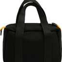 16 Inch Canvas Tool Bag, Small Tool Bag for Men, Large Capacity Wide Mouth Tool Organizer Tote Bag for Storage Hand Tools Wrenches (Black, 16 Inch)