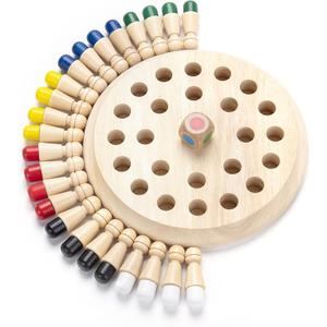 Wooden Memory Chess Matching Game: Family Board Games for Kids and Adults, Montessori Preschool Learning Educational Toy, Birthday Gift for Age 3 4 5 6 7 8+ Boy Girl