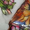 Stained Glass Window Hanging Cardinal Suncatcher, Red Cardinal Gifts for Women, velaboll 10 inch Cardinal Decor for Home Decor, Garden, Patio, Gift for Nature and Bird Lovers