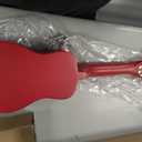 21 Inch Wooden Kids Toddler Child Children Acoustic Guitar Musical Instruments Ideal for 3-9 Year Old Boys Girls Gifts (Red), mini