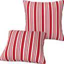 Nezweld Red and White Striped Pillow Cover 20x20 Set of 2,Throw Pillow Covers Farmhouse Outdoor Pillow Cushion Case for Couch Living Room Bedroom Bed Sofa Modern Home Decor