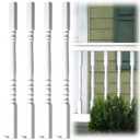 Yaocom 4 Pack Railing Spindles White Vinyl Deck Railings Colonial Style Deck Balusters for European Home Decorative Outdoor Stair Porch Fencing Railings (1 1/2" Sq X 32",Vinyl Railing)