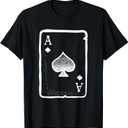 Ace of Spades Poker Playing Card Halloween Costume T-Shirt T-Shirt, Black, M