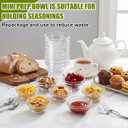 Zhehao 20 Pcs 3 Inch Small Glass Bowls 2.5oz Mini Prep Dipping Bowls Stackable Sauce & Condiment Cups Ingredient Containers for Kitchen Snacks, Spices, Meal Prep