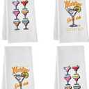 4 Pcs Espresso Martini Gift Towels Funny Kitchen Towel Espresso Martini Dish Towels Bar Towels Martini Bar Party Decorations for Martini Tea Party Hostess Housewarming Bachelorette Gift