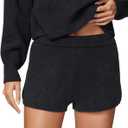 florence by mills Women's Sweet & Snug Eyelash Heart Cut Shortie (Large, Black)