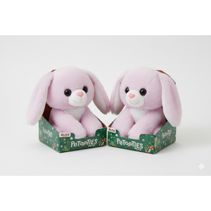 PETOOTIES 4IN PLUSH BUNNY, 2 PACK