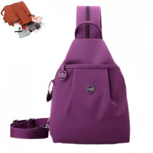Waterproof 2-Way Commuter Bag, Convertible Tote Backpack, Anti-Theft Work Bag for Women, 30x21x14cm (Purple)