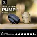 NESTOUT Pump-1 Air Pump for Camping, Modular Outdoor Inflator for NESTOUT Batteries (Sold Separately), Quiet Dual-Speed Brushless Motor, 8 Nozzles for Mattress, Pads & Floats