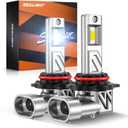 SEALIGHT 9012 Light Headlight Bulbs, 800% 44,000LM Super Bright, 1:1 Real Size, 6500K Cool White Bulbs for Car Powersports ATV/UTV, Pack of 2