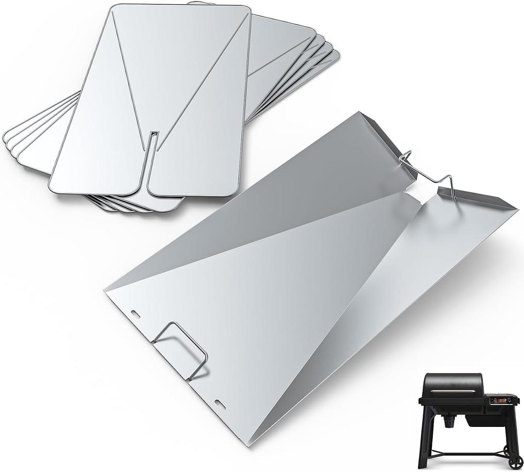 Drip Tray & 10 Liners for Traeger Woodridge, BAC818 | StainLess Steel Tray + 10 Aluminum Liners, Tray: 27.2"x15.7", Fits Woodridge TFB86MLH & Pro 34, Rust-proof
