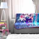 Jay Franco Kids Plush Throw Blanket Soft & Cozy Fleece Throw for Bedroom & Couch Dcor, Official Licensed Product, Blue - Ghost Spider, 46x60 - Throw Blanket