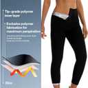 Sauna Suit for Women High Waist Slimming Tummy Control Workout Leggings, Corset Waist Trainer Sweatsuit Gym Yoga, XXL