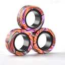 Halloween Magnetic Rings for Adults and Kids,Fidget Spinner Rings Toys for Anxiety Relief Therapy Boy and Girl Ages 8-13,Teens Halloween Party Favors Decorations,3PCS