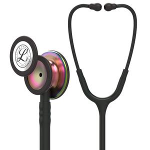 3M Littmann Classic III Monitoring Stethoscope, 5870, More Than 2X as Loud, Weighs Less, Stainless Steel Rainbow-Finish Chestpiece, 27" Black Tube, Stem and Headset