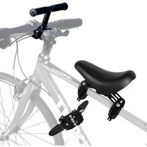 Detachable Front Mounted Kids Bike Seat with Handlebar & Foot Pedals for Children 2-5 Years, Toddler Bike Seat for Adult Bicycle, Secure & Comfortable Bike Attachment for Kids
