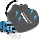 Truck Seat Cushion Upgrade(X-Large) - Ultimate Relief for Long Hauls! Premium Memory Foam Fatigue & Pressure Points. Essential Semi Truck Accessories for Drivers