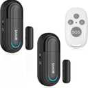 Pool Door Alarms for Home Security Loud, 0-120 Db Volume Ajustable with 4 Modes, Wireless Door Alarm with Remote for Kids Safety/Dementia Patients/Home/Pool (2 Sensor & 1 Remote)