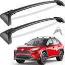 KINGGERI Lockable 260lbs Roof Rack Cross Bars Fit for Toyota RAV4 2019-2025 | Aluminum Heavy Duty Crossbar Anti-Theft Metal (Not for Adventure/TRD Off-Road/Hybrid Woodland Edition/22-25LE)