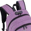 Tzowla Travel Laptop Backpack Water Resistant Anti-Theft Bag with Giant Tumbler Holder Pocket and Lock 15.6 Inch Computer Business Backpacks for Women Men Work College Gift,Casual Daypack(Purple)