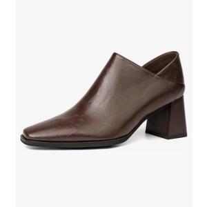 Womens Dress Shoes Chunky Heels Pumps Shoes Women Faux Leather Slippers Mules Comfortable Casual Black Dress Shoes for Women size 8.5M