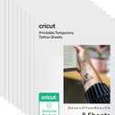 Cricut Temporary Tattoo Paper for Inkjet Printers (8 Sheets, 8.5x11), Printable Tattoo Transfer Paper - Works with Joy Xtra, Explore, & Maker Machines