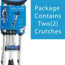Carex Folding Aluminum Under Arm Crutches for Adults 4'11" to 6'1", 2 Lightweight Crutches Included, Universal for Walking, Walking Aid for Kids, Adults & Seniors, Includes Padded Underarm Cushions