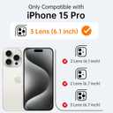 Designed for iPhone 15 Pro Case - Upgraded Enhanced Camera Protection - Soft Microfiber Lining Inside - Liquid Silicone Shockproof Protective Phone Case 6.1" for Men Women Girls - Rock Grey