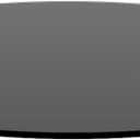 Round Tempered Glass Table Top with Black Finish - 1/4" Thick, Round Polished Edge, Black