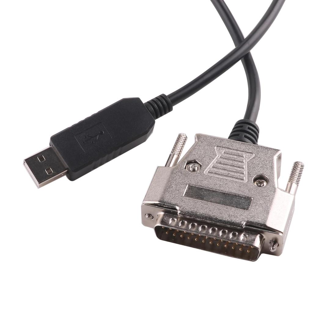 USB to DB25 RS232 Serial Adapter Converter Cable Null Modem FTDI Driver Programming for Sharp X68K X68000 PC Communicate Programming Cable