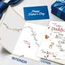 2 x Fathers Day Card for Step Dad or Bonus Dad from Daughter Son, Personalized Double-Sided, Minimalist Premium Design, Perfect Father's Day Decoration Ideas
