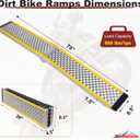 Ruedamann 1PC 79'' Aluminum Dirt Bike Ramp, 600 lbs Capacity, Folding Motorcycle Loading Ramp for Truck, Powersports Ramp for Lawn Mower, ATV, UTV, Bike, E-Bike